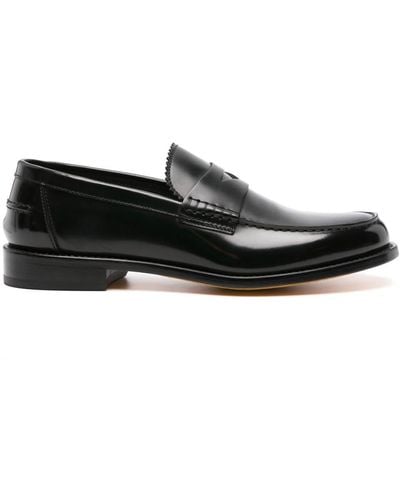 Doucal's Penny-slot Patent Leather Loafers - Black