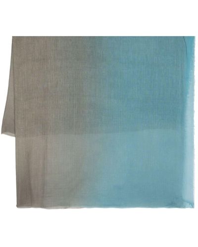Avant Toi Frayed-hem Cashmere-blend Scarf - Blue