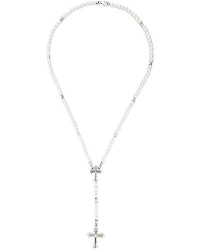 Emanuele Bicocchi Pearl Rosary Necklace - White