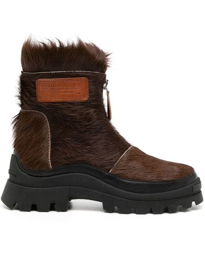 DSquared² 35mm Zip-front Chunky Boots - Brown