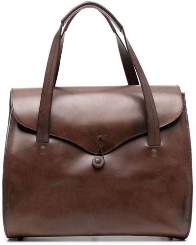 Cherevichkiotvichki Calf leather shoulder bag - Braun