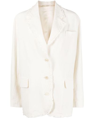 Acne Studios Notched-collar Single-breasted Blazer - White