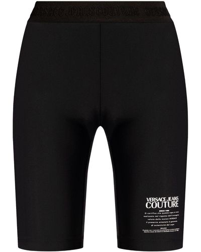 Versace Logo-print Cycling Shorts - Black