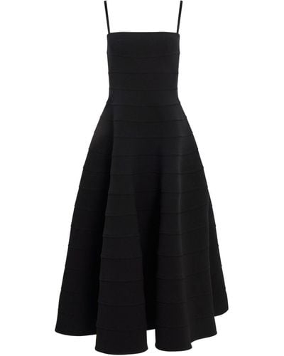 Altuzarra Connie A-line Paneled Dress - Black