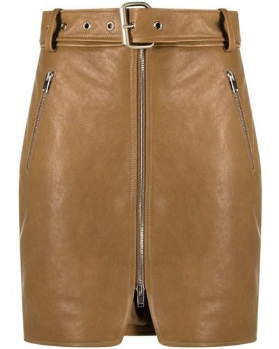 Khaite The Luana Leather Skirt - Brown