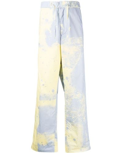 OAMC Spray-paint Straight-leg Pants - White