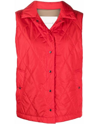 Mackintosh Annabel Sleeveless Quilted Jacket - Red