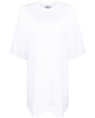 Vetements Asymmetric-hem Short-sleeve T-shirt - White