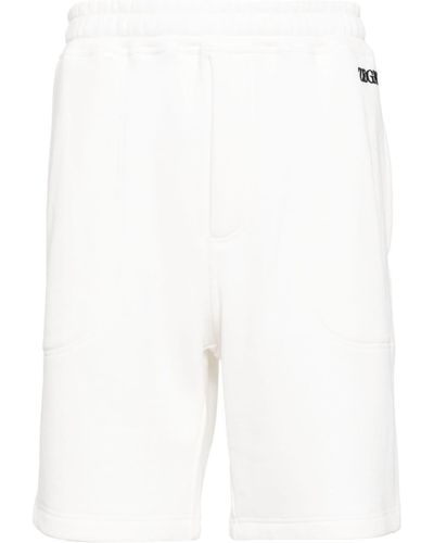 Zegna Logo-embroidered jersey track shorts - Weiß