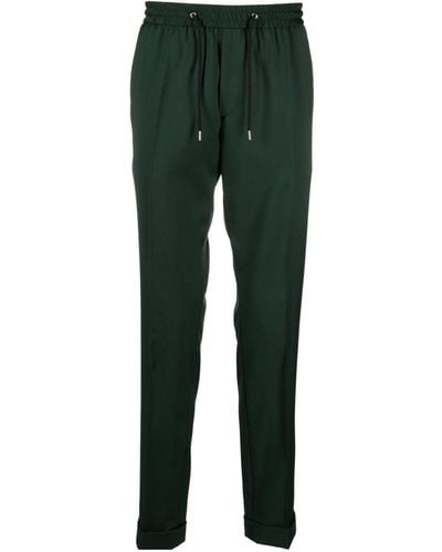 Paul Smith Drawstring Tapered-leg Trousers - Green