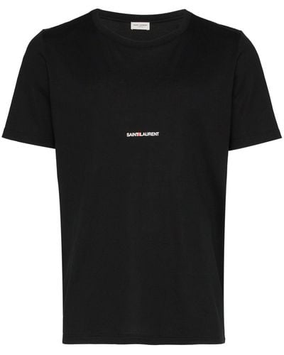 Saint Laurent T-shirt à logo imprimé - Noir
