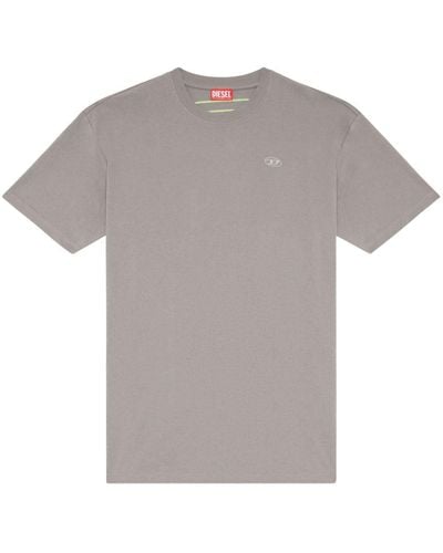 DIESEL T-Boggy-Megoval Cotton T-shirt - Gray