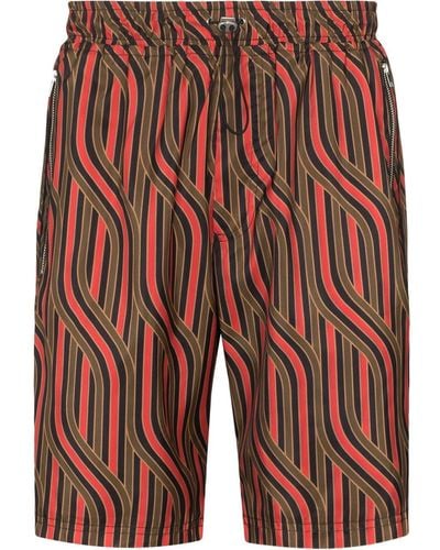 Ahluwalia Braid Print Bermuda Shorts - Green