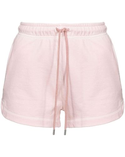 Pinko Logo-print Cotton Shorts - Pink