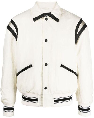 Emporio Armani Nylon Bomber Jacket - Natural