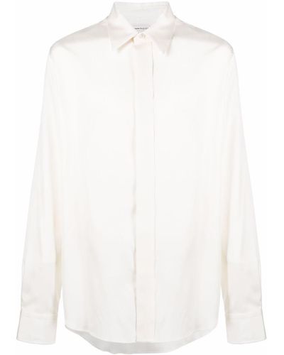 Alexander McQueen ボタン シルクシャツ - ホワイト