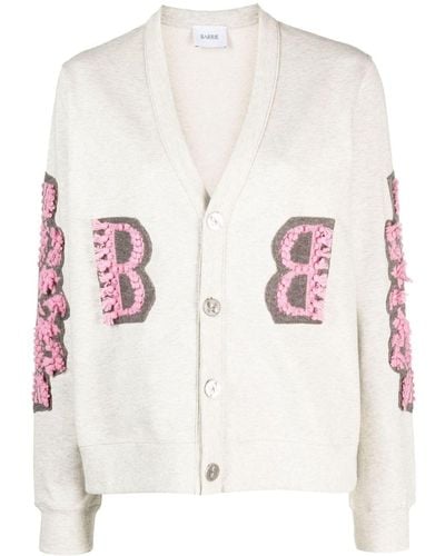 Barrie Logo-embroidered Cashmere Cardigan - Natural