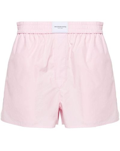 Alexander Wang Shorts mit Logo-Bund - Pink