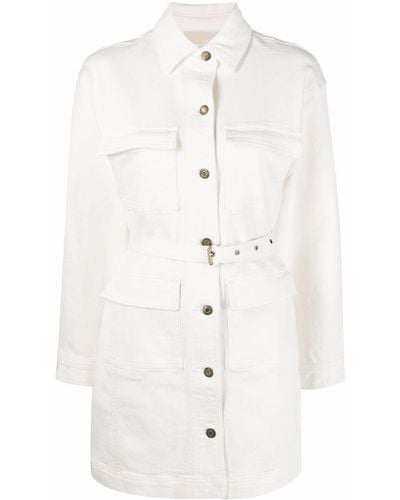 MICHAEL Michael Kors Belted-waist Denim Dress - White