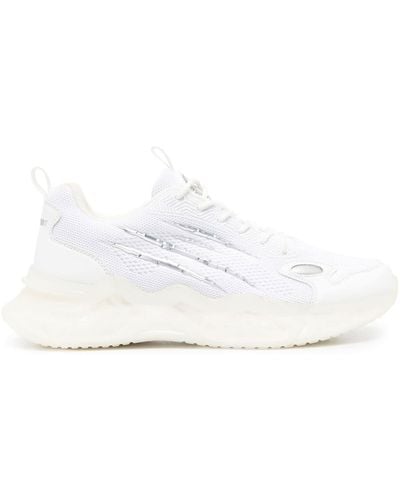 Philipp Plein Runner Paneled Lace-up Sneakers - White