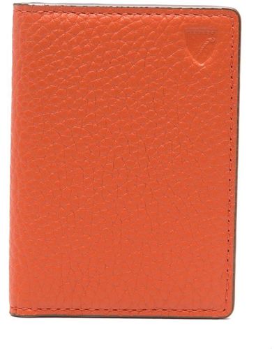 Aspinal of London Grained-leather Cardholder - Orange
