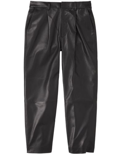 Closed Blomberg Wide-leg Leather Pants - Gray