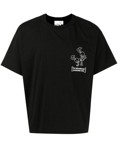 Natasha Zinko T-Shirt mit Hasen-Print - Schwarz