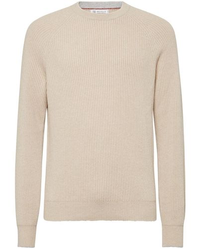 Brunello Cucinelli Ribbed-knit Cashmere Sweater - Multicolour