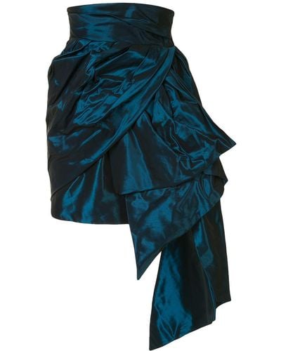 The 2nd Skin Co. Minifalda drapeada - Azul