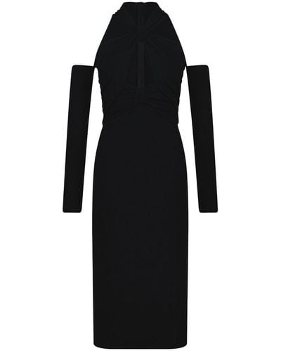 Giambattista Valli Off-shoulder Knitted Dress - Black