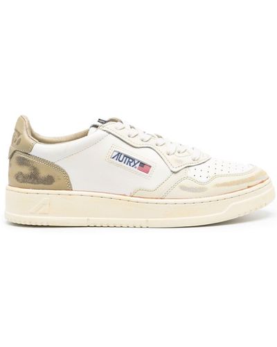 Autry Sup Vint Low Leather Sneakers - White
