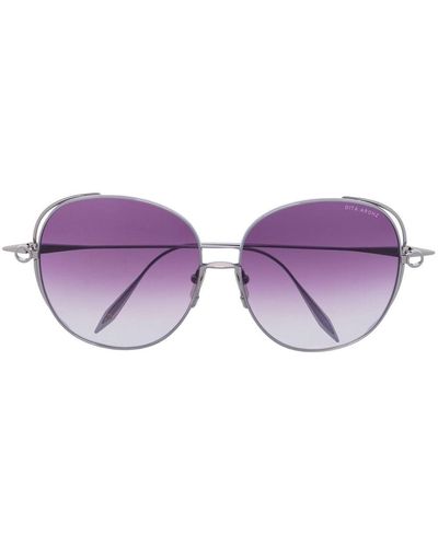 Dita Eyewear Arohz Oversize Round-frame Sunglasses - Purple