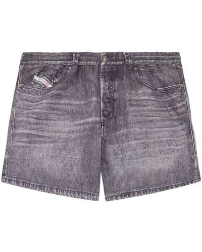 DIESEL Bmbx-Ken-37 Badeshorts mit Jeans-Print - Grau