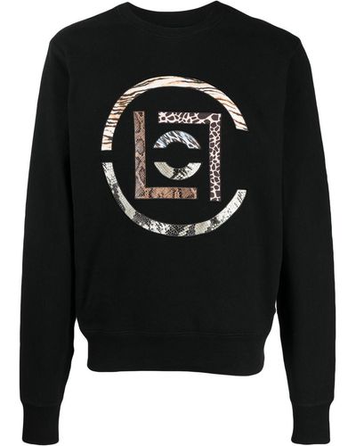 Clot Animal-print Logo-patch Sweatshirt - Black