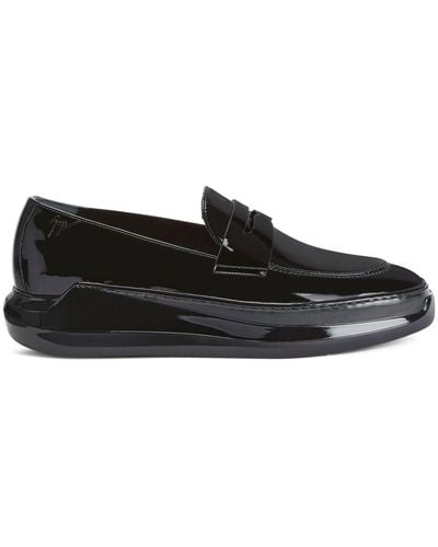 Giuseppe Zanotti Conley Glam Patent Leather Loafers - Black
