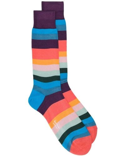 Paul Smith Artist Stripe Socks - Blue