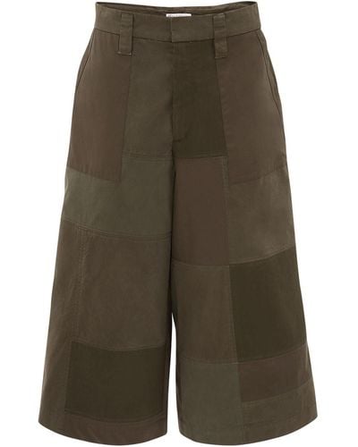 JW Anderson Panelled Cropped Trousers - Green
