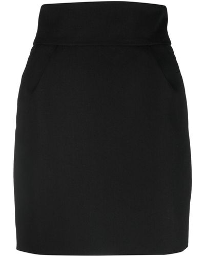 Alexandre Vauthier High-waist Wool Miniskirt - Black