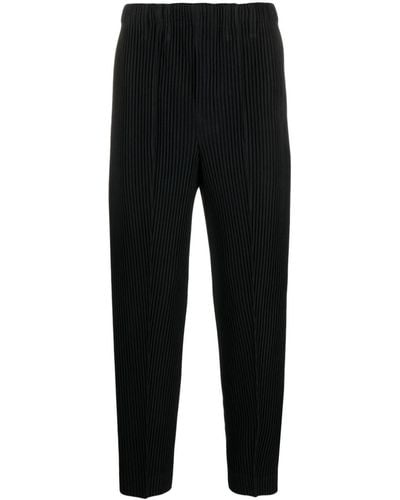 Homme Plissé Issey Miyake High-waisted Pleated Trousers - Black