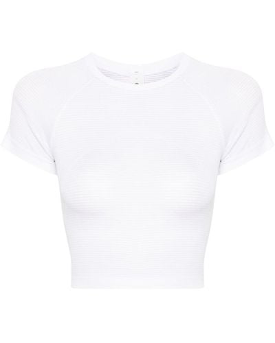 lululemon T-shirt crop Swiftly Tech - Blanc