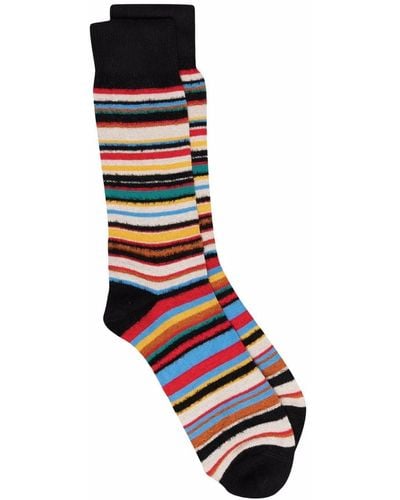 Paul Smith Striped Knit Socks - Black