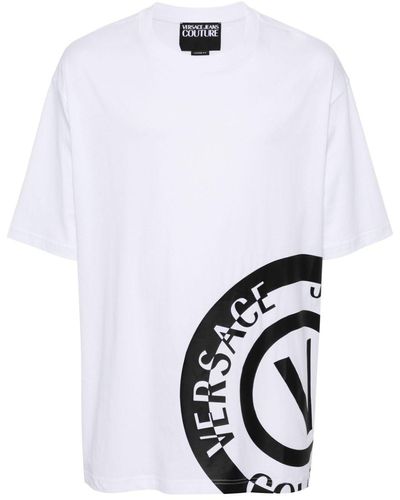 Versace Logo-print Cotton T-shirt - White