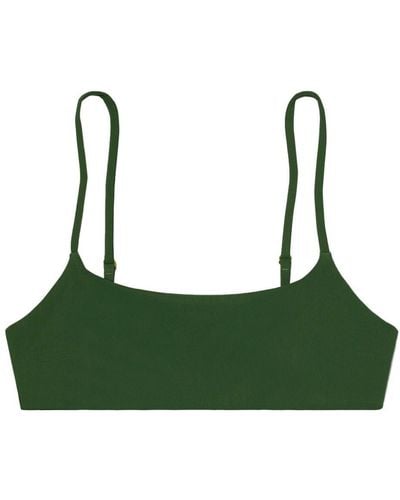 Tory Burch Square-neck Bikini Top - Green