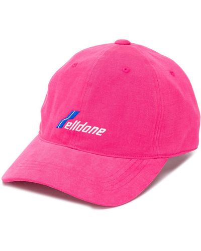 we11done Embroidered Logo Cap - Pink