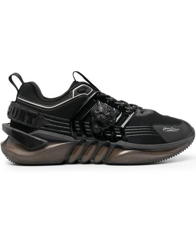 Philipp Plein Runner Tiger Lace-up Sneakers - Black