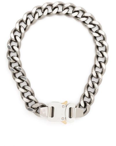 1017 ALYX 9SM Collar de cadena con hebilla metalizada - Metálico
