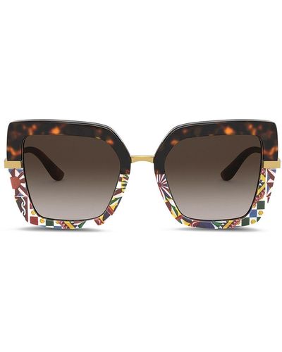 Dolce & Gabbana Gafas de sol estampadas - Marrón