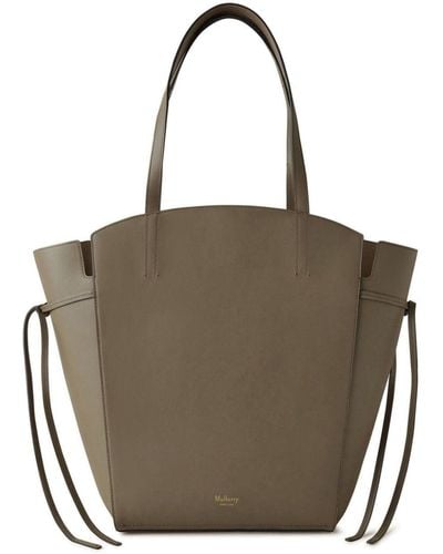 Mulberry Clovelly Letaher Tote Bag - Green