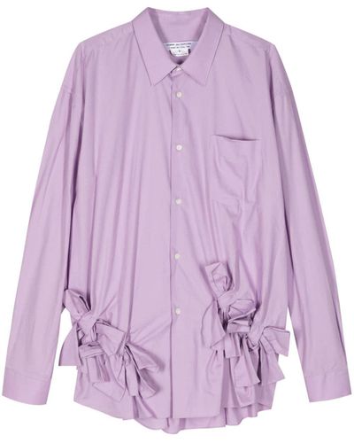 Comme des Garçons Bow-detail Poplin Shirt - Purple