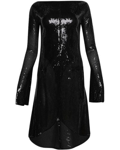 Courreges Ellipse Kleid mit Glitter - Schwarz